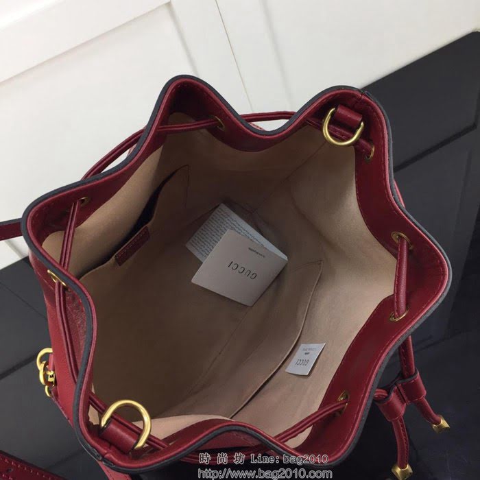 GUCCI古馳 新款 專櫃品質 原單 550189 紅皮 女款雙肩包HY1399